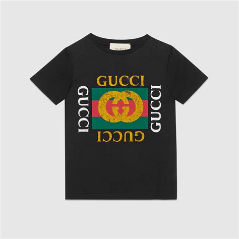 children's cotton t-shirt with gucci logo|Gucci T.